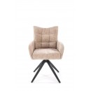 Стул HALMAR K540 бежевый/черный, поворотный